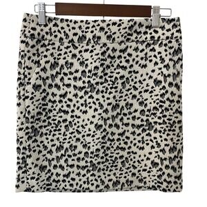 Rag & Bone  Black and white  Leopard Animal Print Mini Skirt  Size 4 Classic